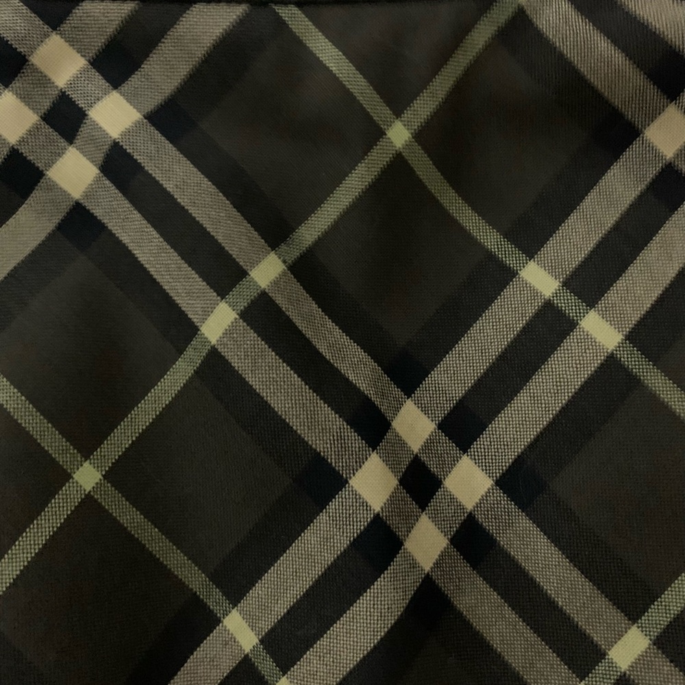 Burberry London Green/Black/Neutral Plaid A-Line Skirt - Picture 10 of 10